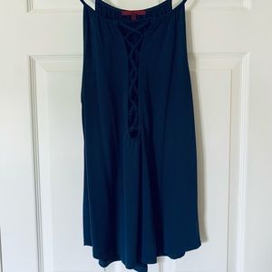 Navy BKE tank with laced front